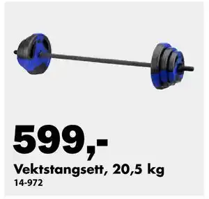 Biltema Vektstangsett, 20,5 kg tilbud