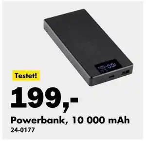 Biltema Powerbank, 10 000 mAh tilbud