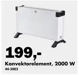 Biltema Konvektorelement, 2000 W tilbud