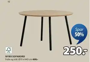JYSK NYBO SOFABORD tilbud