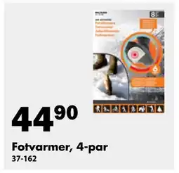 Biltema Fotvarmer, 4-par tilbud