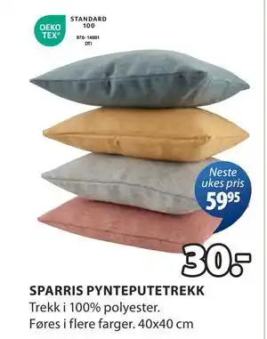 JYSK SPARRIS PYNTEPUTETREKK tilbud