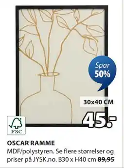 JYSK OSCAR RAMME tilbud