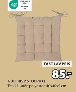 JYSK GULLRISP STOLPUTE tilbud