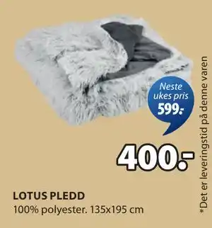 JYSK LOTUS PLEDD tilbud