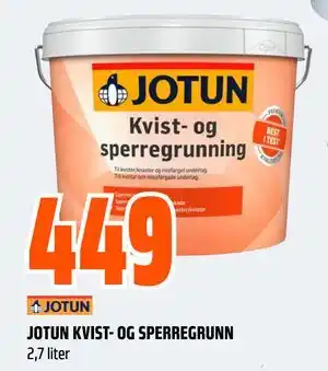 Obs Bygg JOTUN KVIST- OG SPERREGRUNN tilbud