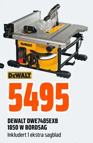 Obs Bygg DEWALT DWE7485EXB 1850 W BORDSAG tilbud