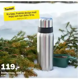 Biltema Ståltermos, 500 ml tilbud