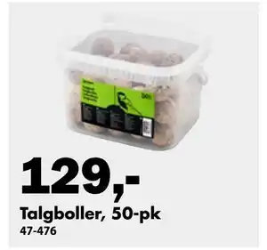 Biltema Talgboller, 50-pk tilbud