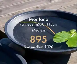 Fagmøbler Montana vannspeil Ø60 H15cm tilbud