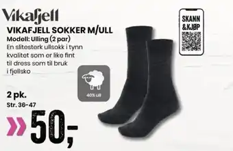 Sport Outlet VIKAFJELL SOKKER M/ULL Modell: Ulling tilbud