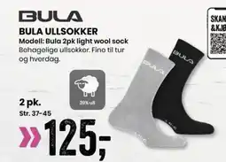 Sport Outlet BULA ULLSOKKER Modell: Bula 2pk light wool sock Behagelige ullsokker. Fine til tur og hverdag. tilbud