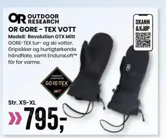 Sport Outlet OR GORE-TEX VOTT Modell: Revolution GTX Mitt GORE-TEX tur- og ski votter. tilbud