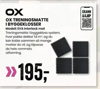 Sport Outlet OX TRENINGSMATTE I BYGGEKLOSSER tilbud