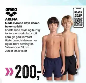 Sport Outlet ARENA Modell: Arena Boys Beach boxer solid R tilbud