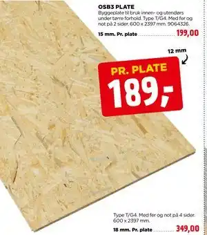 jem & fix OSB3 PLATE tilbud