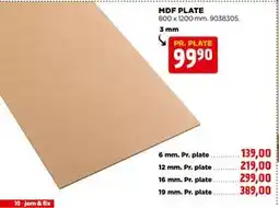 jem & fix MDF PLATE tilbud