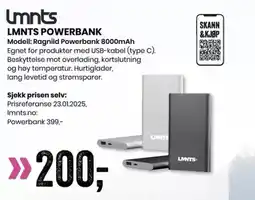 Sport Outlet Umnts LMNTS POWERBANK tilbud