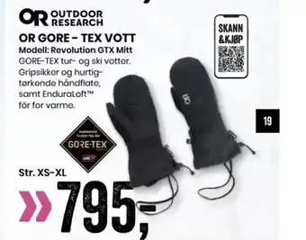 Sport Outlet OR GORE-TEX VOTT Modell: Revolution GTX Mitt tilbud