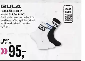 Sport Outlet BULA BULA SOKKER Modell: 3pk Socks Off! tilbud