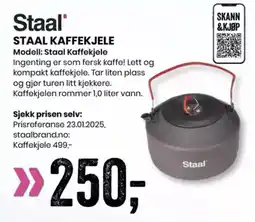 Sport Outlet Staal" STAAL KAFFEKJELE tilbud