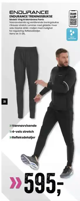 Sport Outlet ENDURANCE TRENINGSBUKSE Modell: Ving M Membrane Pants tilbud