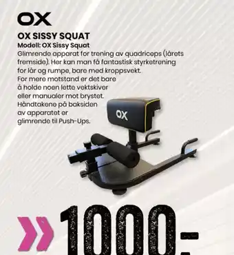 Sport Outlet OX SISSY SQUAT Modell: OX Sissy Squat tilbud