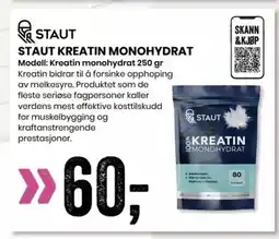 Sport Outlet STAUT KREATIN MONOHYDRAT tilbud