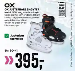 Sport Outlet OX JUSTERBARE SKØYTER Modell: Slåtthaug justerbar skøyte tilbud