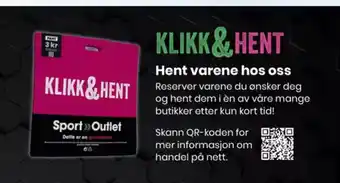 Sport Outlet Hent varene hos oss tilbud