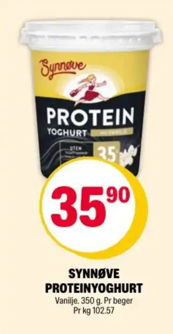 Coop Extra Synnøve proteinyoghurt tilbud