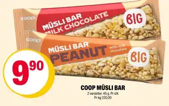 Coop Extra Coop müsli bar tilbud