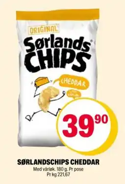 Coop Extra Sørlandschips cheddar tilbud