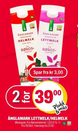 Coop Extra Änglamark lettmelk/helmelk tilbud