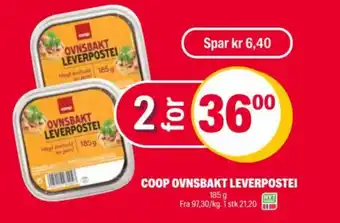 Coop Extra Coop ovnsbakt leverpostei tilbud