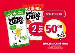 Coop Extra Sørlandschips rifla tilbud