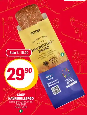 Coop Extra Coop havregullbrød tilbud