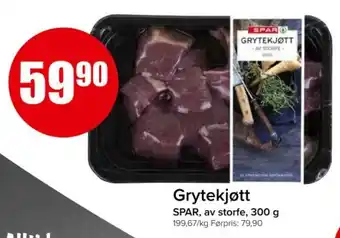 Spar Grytekjøtt tilbud