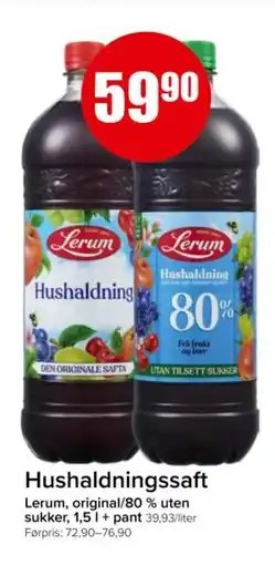 Spar LERUM Hushaldningssaft tilbud