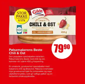 Spar Pølsemakerens beste chili & ost tilbud