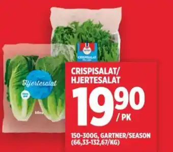 Meny Crispisalat/ hjertesalat tilbud