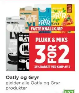 Meny Oatly og gryr tilbud