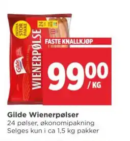 Meny GILDE Wienerpølser tilbud