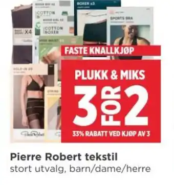 Meny Pierre robert tekstil tilbud