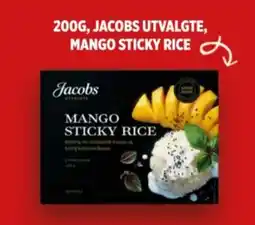 Meny Jacobs utvalgte, mango sticky rice tilbud