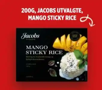 Meny Jacobs utvalgte, mango sticky rice tilbud