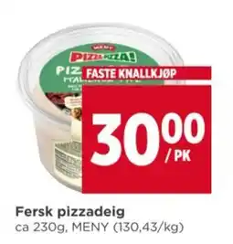 Meny Fersk pizzadeig tilbud