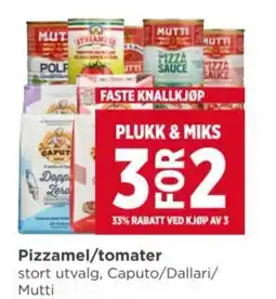 Meny Pizzamel/tomater tilbud