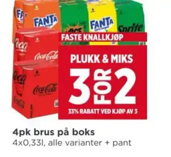 Meny 4pk brus på boks tilbud