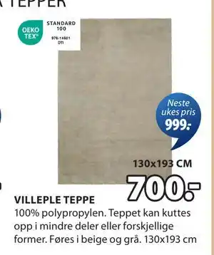 JYSK VILLEPLE TEPPE tilbud